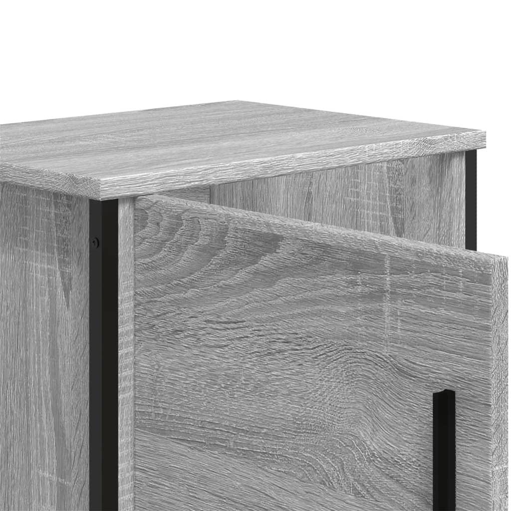 Nachtkastjes 2 st 40x30x40 cm bewerkt hout grijs sonoma eiken