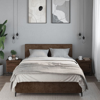 Nachtkastjes 2 st 40x30x40 cm bewerkt hout bruin eikenkleur