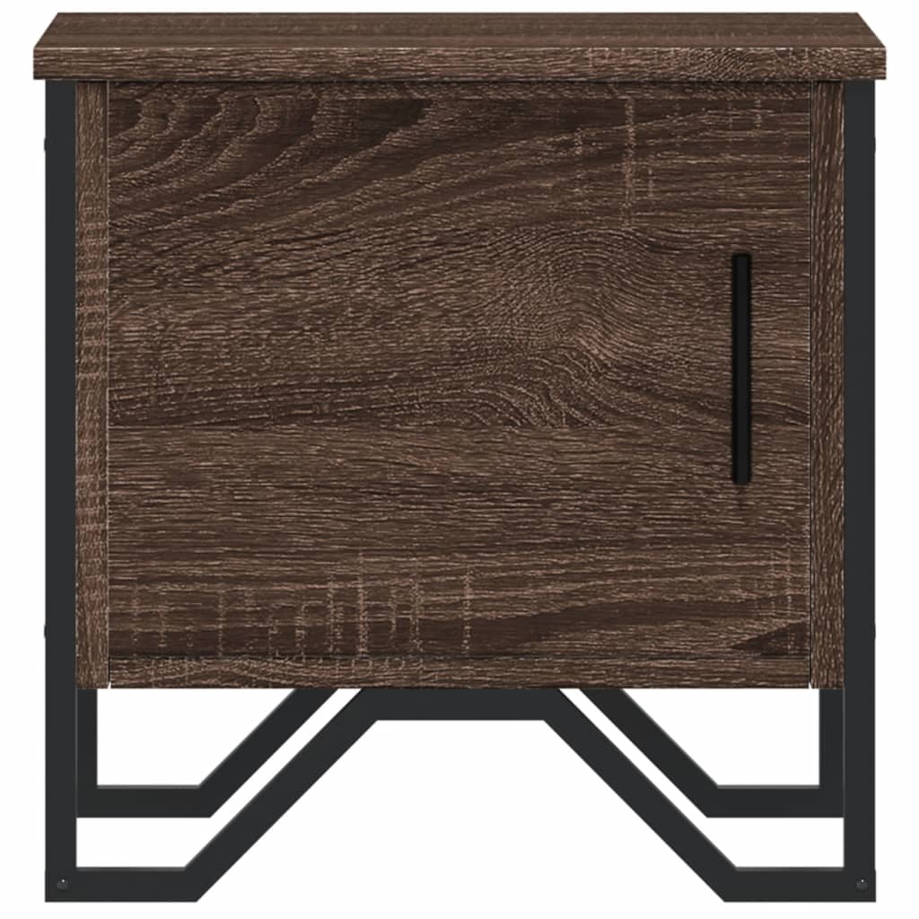 Nachtkastjes 2 st 40x30x40 cm bewerkt hout bruin eikenkleur