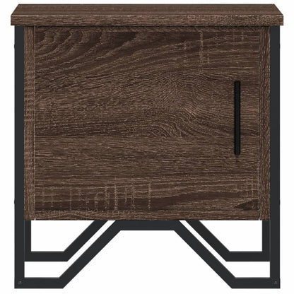 Nachtkastjes 2 st 40x30x40 cm bewerkt hout bruin eikenkleur