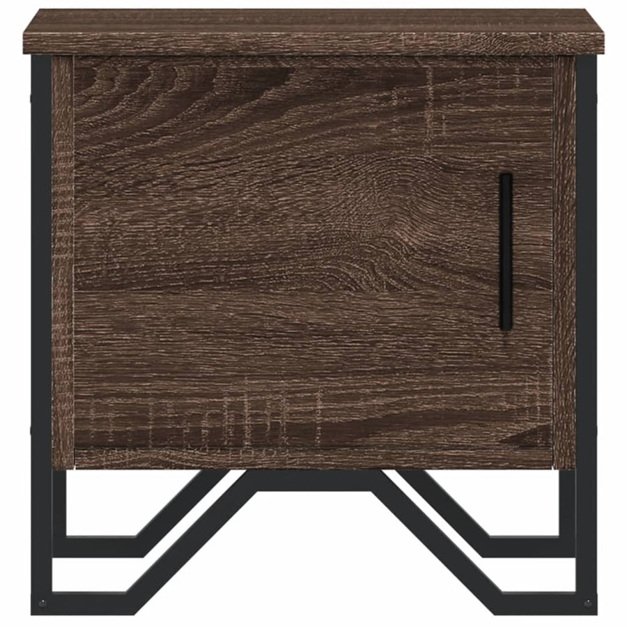 Nachtkastjes 2 st 40x30x40 cm bewerkt hout bruin eikenkleur