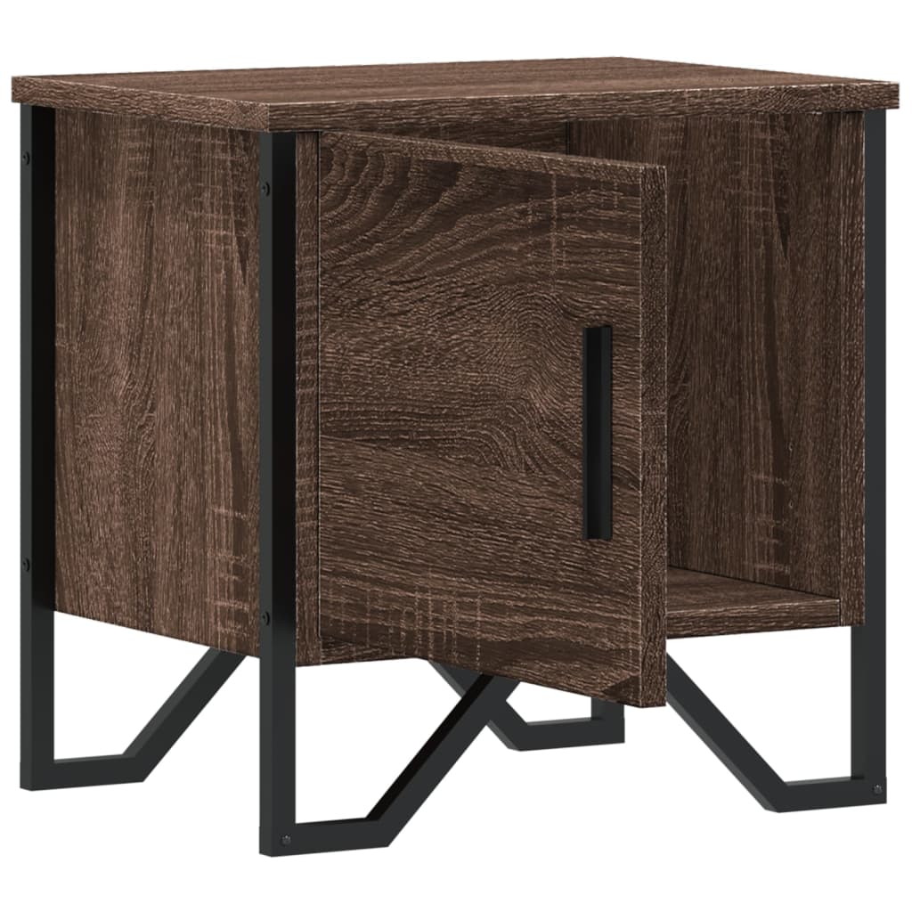Nachtkastjes 2 st 40x30x40 cm bewerkt hout bruin eikenkleur