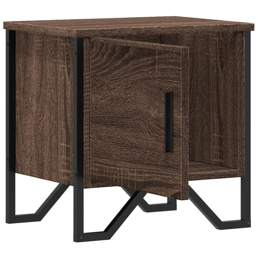 Nachtkastjes 2 st 40x30x40 cm bewerkt hout bruin eikenkleur