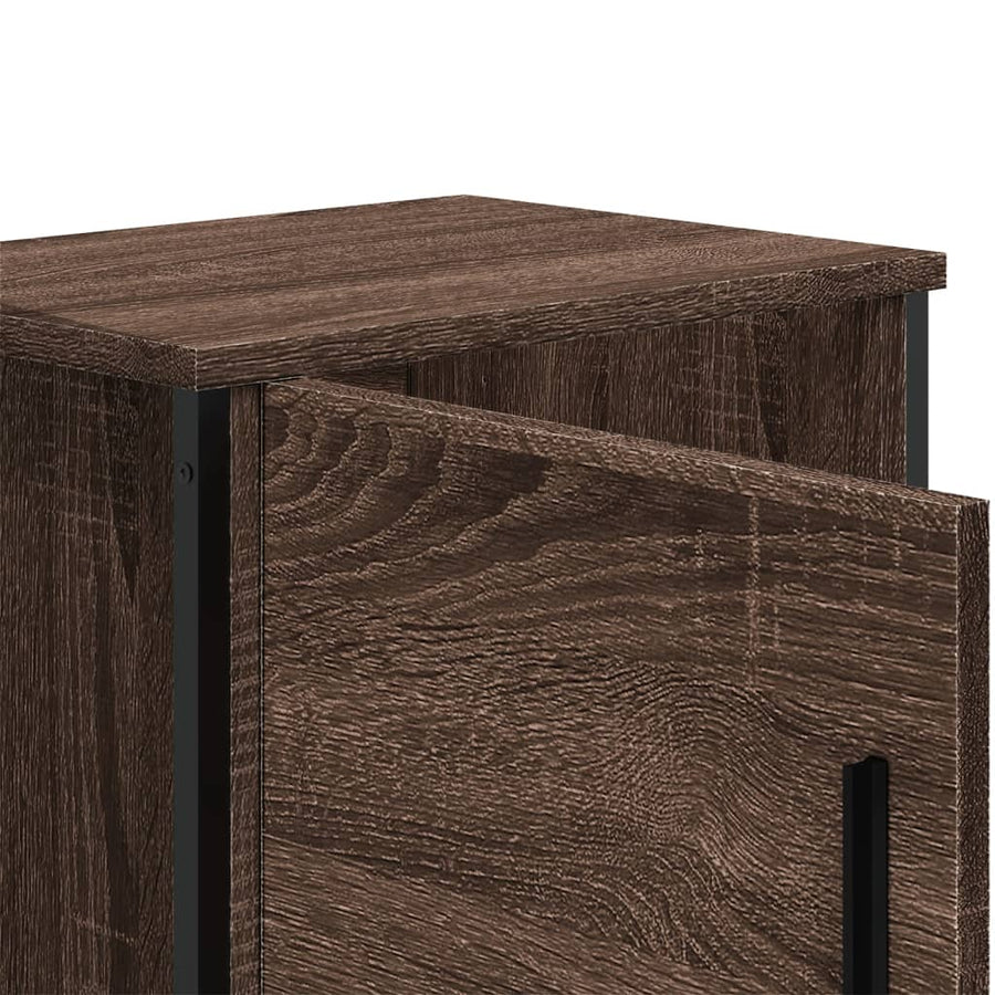 Nachtkastjes 2 st 40x30x40 cm bewerkt hout bruin eikenkleur
