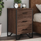 Bedside table 40x41x60 cm engineered wood brown oak colour