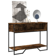 Wandtafel 100x35x74,5 cm bewerkt hout gerookt eiken