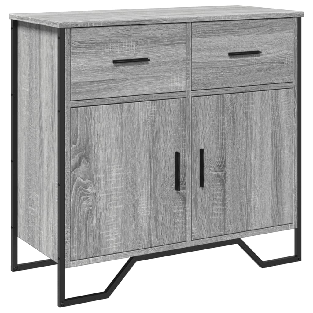 Dressoir 79.5x35,5x74,5 cm bewerkt hout grijs sonoma eikenkleur