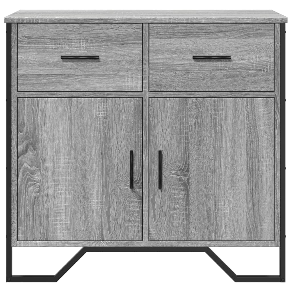 Dressoir 79.5x35,5x74,5 cm bewerkt hout grijs sonoma eikenkleur