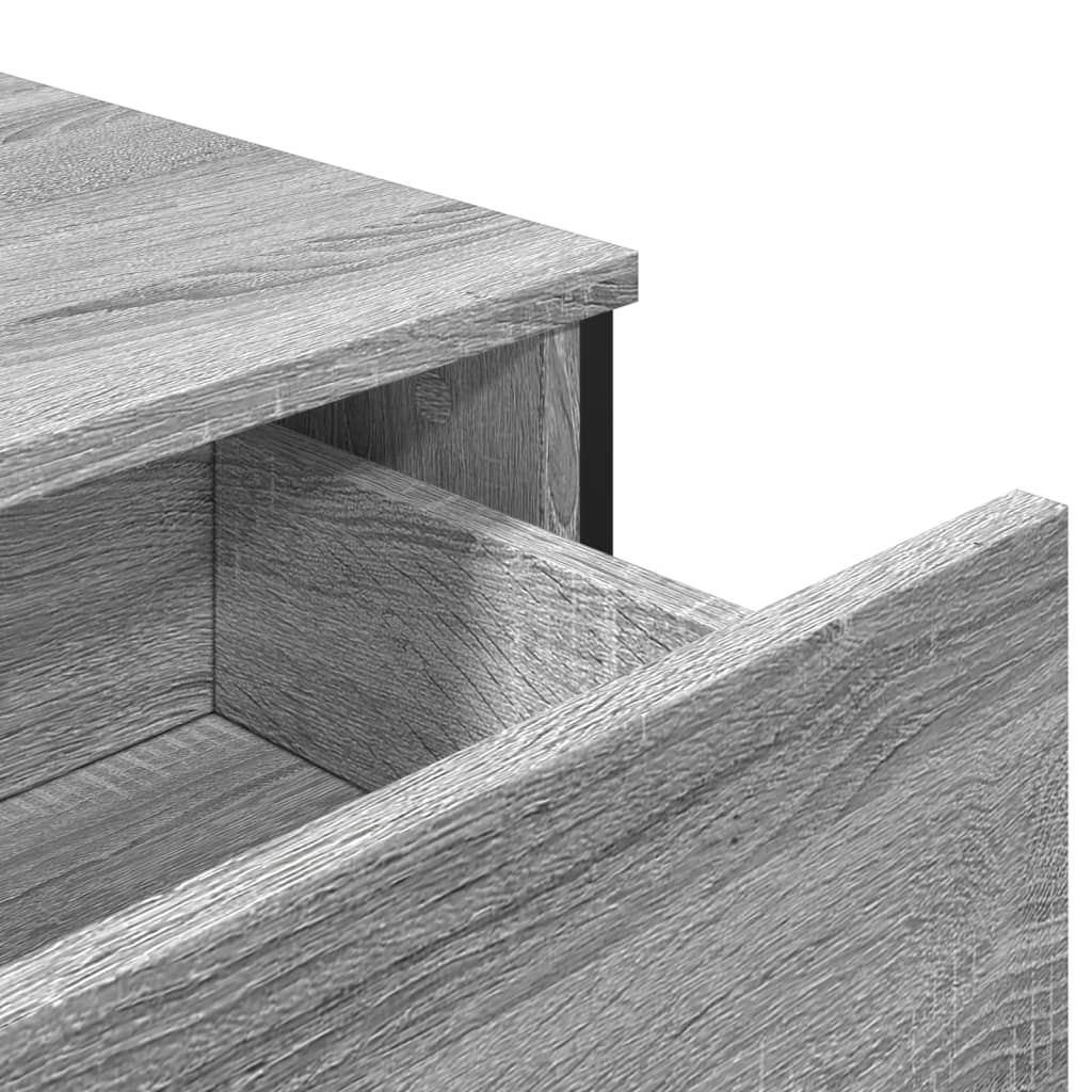 Dressoir 79.5x35,5x74,5 cm bewerkt hout grijs sonoma eikenkleur