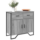 Dressoir 79.5x35.5x74.5 cm bewerkt hout grijs