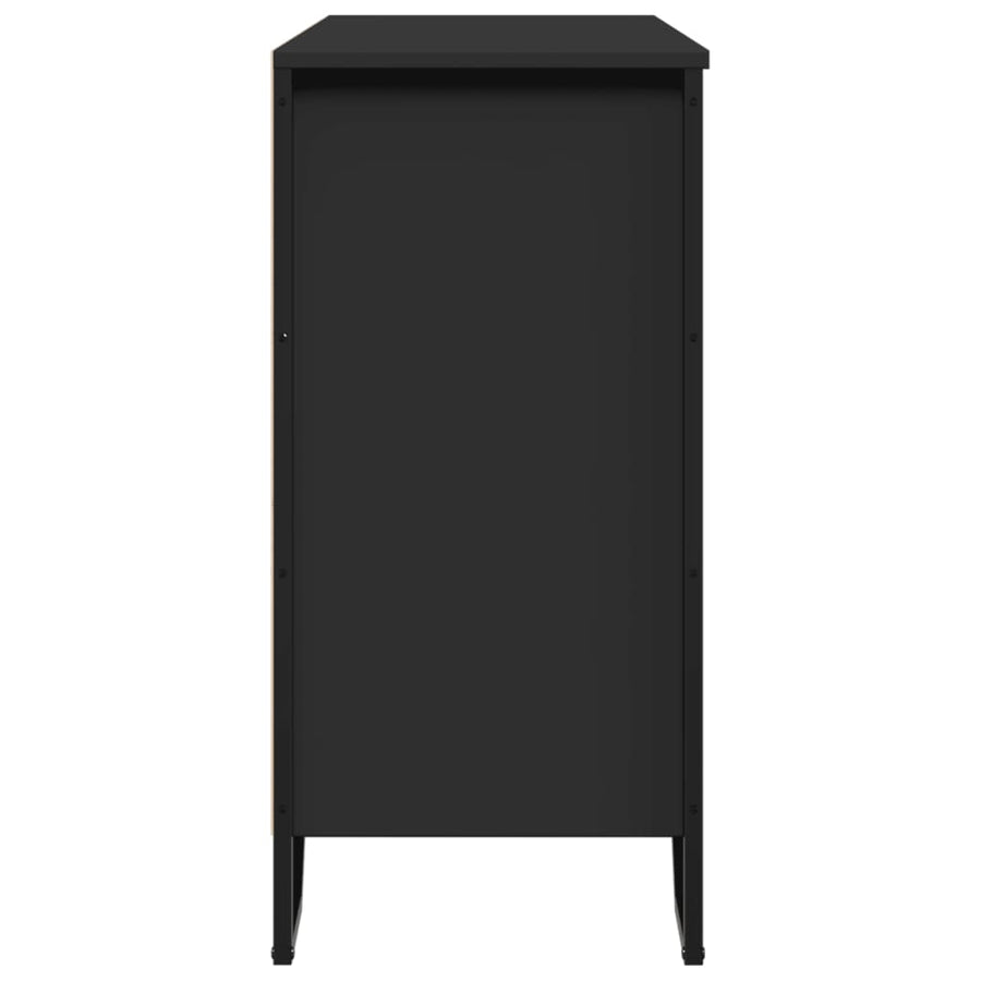 Dressoir 91x35,5x74,5 cm bewerkt hout zwart
