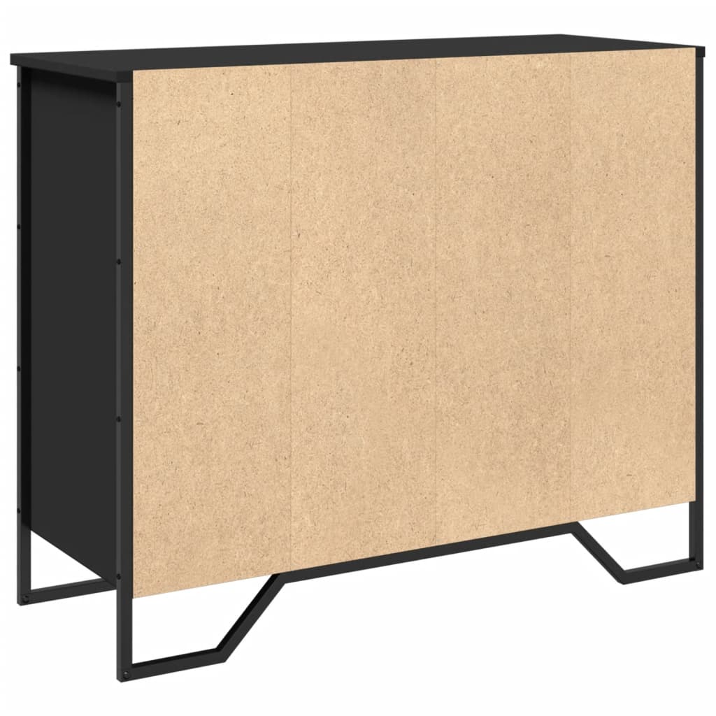 Dressoir 91x35,5x74,5 cm bewerkt hout zwart