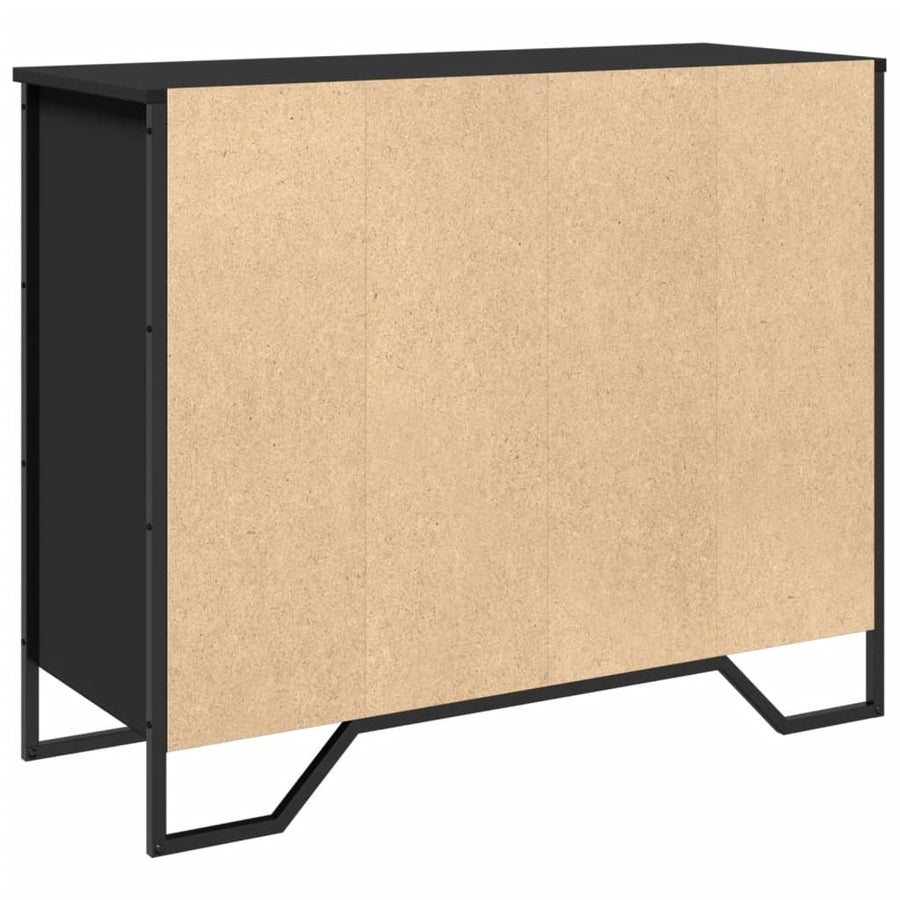 Dressoir 91x35,5x74,5 cm bewerkt hout zwart