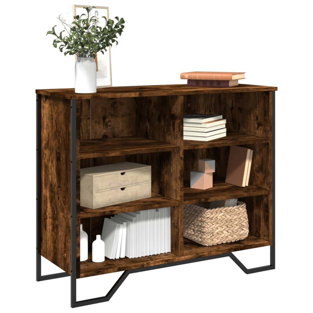 Dressoir 91x35,5x74,5 cm bewerkt hout gerookt eikenkleurig