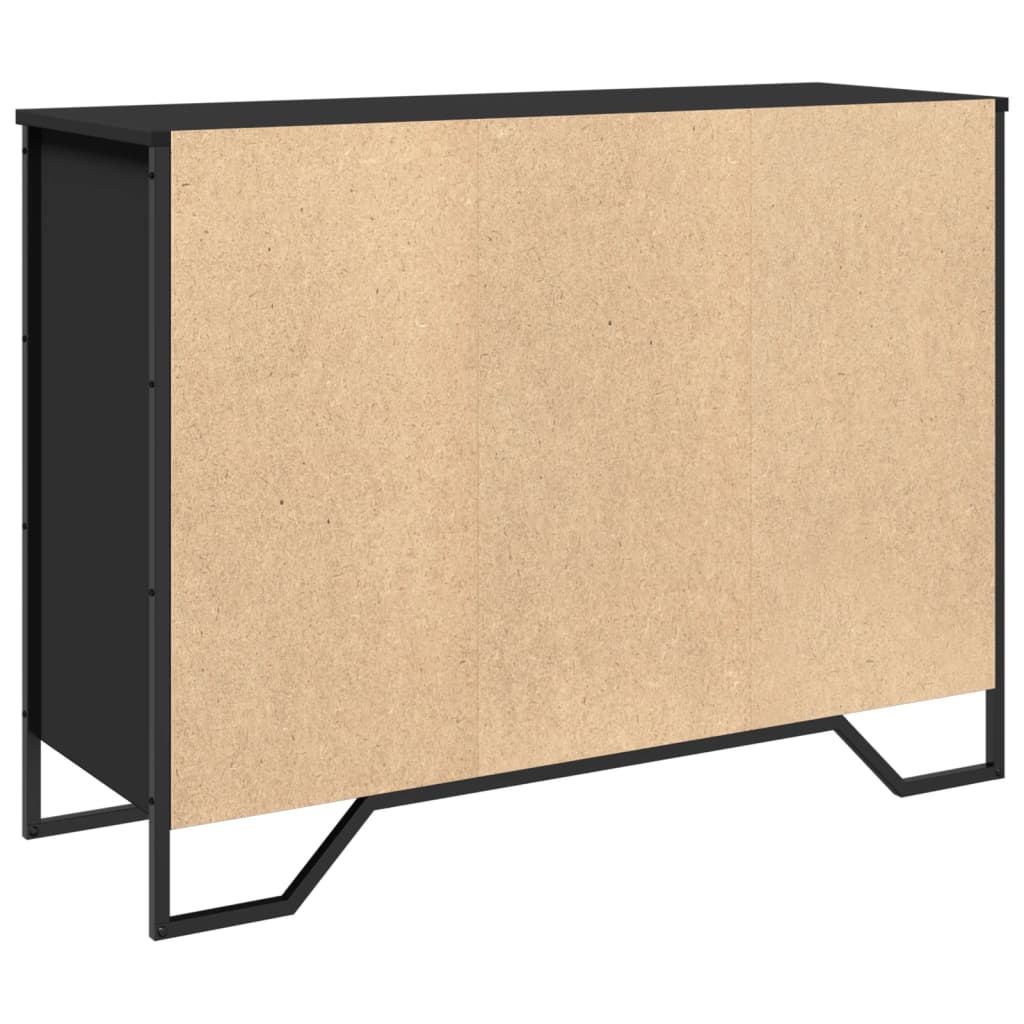 Dressoir 101x35,5x74,5 cm bewerkt hout zwart