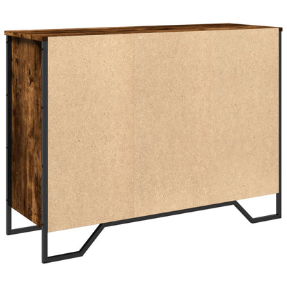 Dressoir 101x35,5x74,5 cm bewerkt hout gerookt eikenkleurig