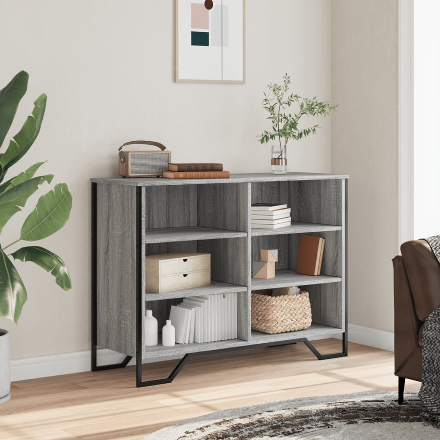 Dressoir 101x35,5x74,5cm bewerkt hout grijs sonoma eikenkleurig