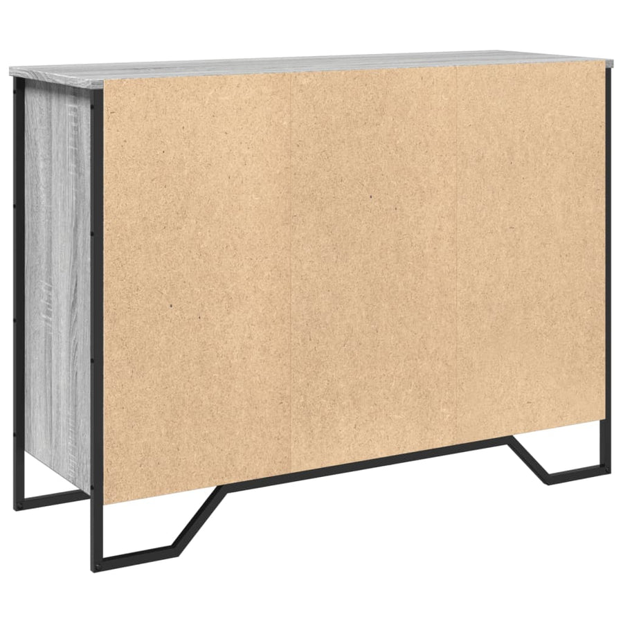 Dressoir 101x35,5x74,5cm bewerkt hout grijs sonoma eikenkleurig