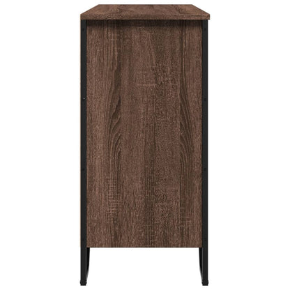 Dressoir 101x35,5x74,5 cm bewerkt hout bruin eikenkleur