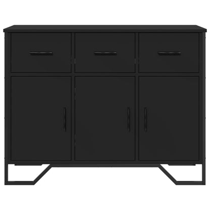 Dressoir 97x32,5x74,5 cm bewerkt hout zwart