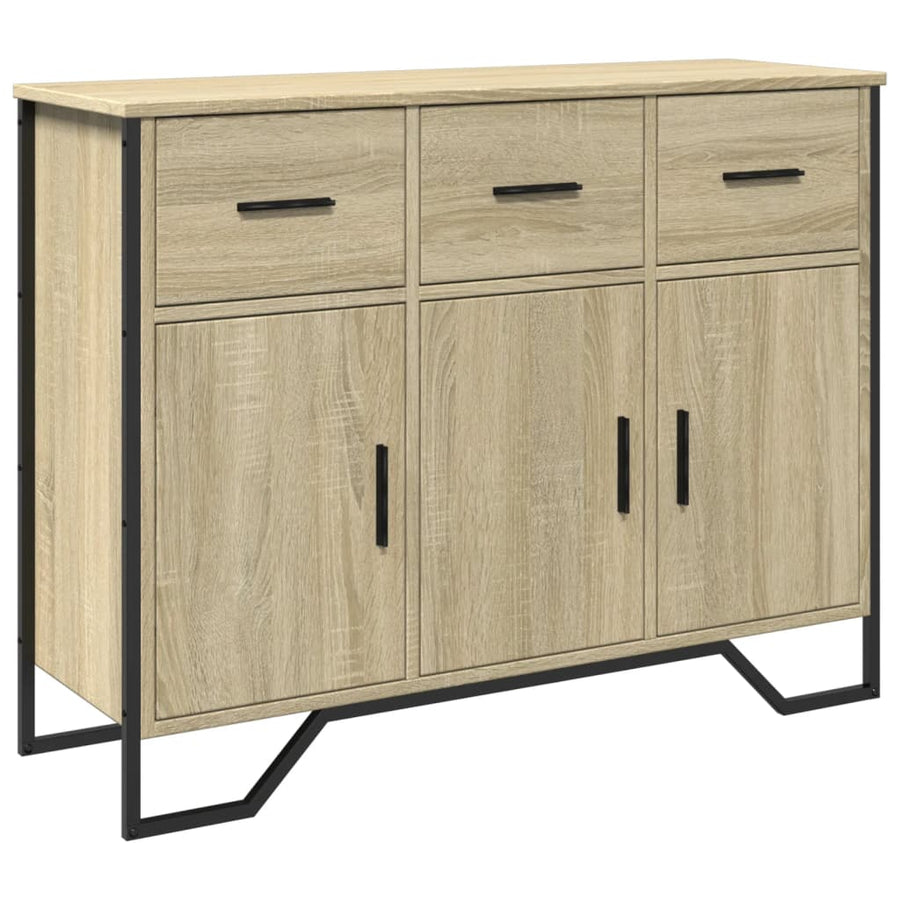 Dressoir 97x32,5x74,5 cm bewerkt hout sonoma eikenkleurig