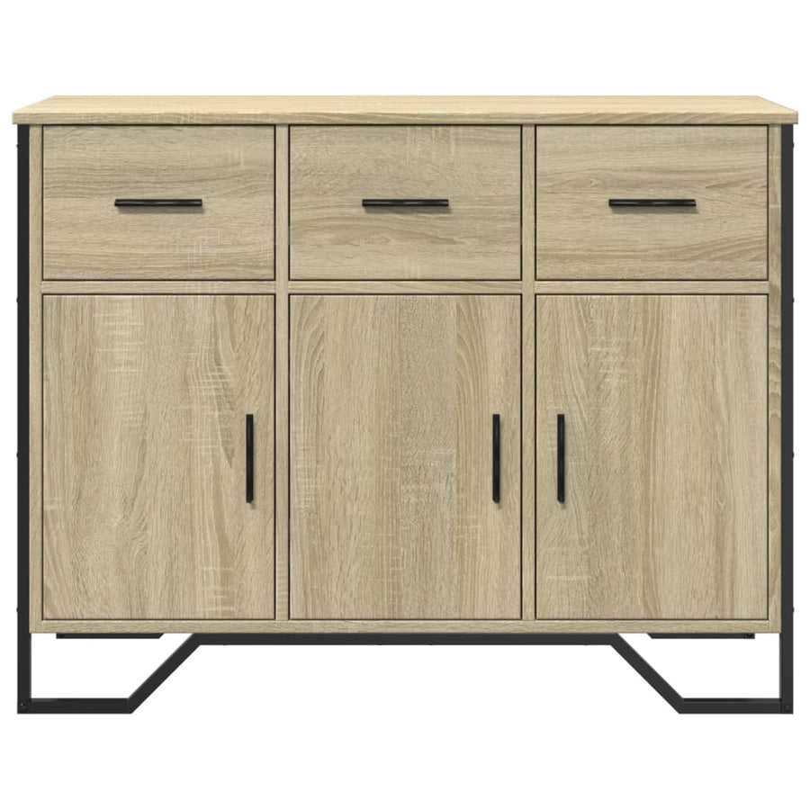 Dressoir 97x32,5x74,5 cm bewerkt hout sonoma eikenkleurig