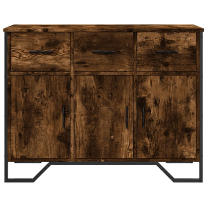 Dressoir 97x32,5x74,5 cm bewerkt hout gerookt eikenkleurig