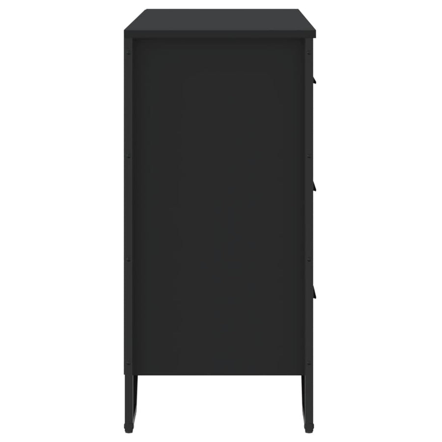 Ladekast 91x35,5x74,5 cm bewerkt hout zwart