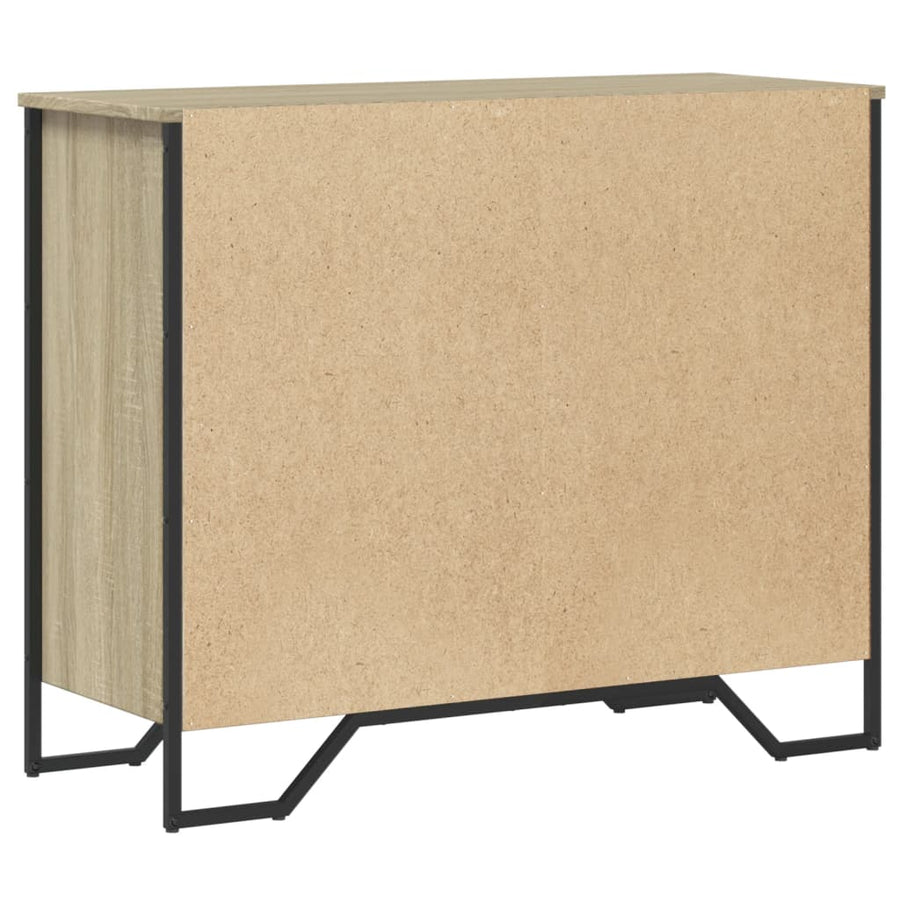 Ladekast 91x35,5x74,5 cm bewerkt hout sonoma eikenkleurig