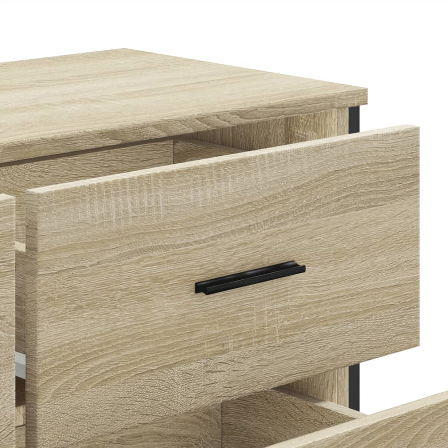 Ladekast 91x35,5x74,5 cm bewerkt hout sonoma eikenkleurig