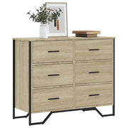 Ladekast 91x35,5x74,5 cm bewerkt hout sonoma eiken
