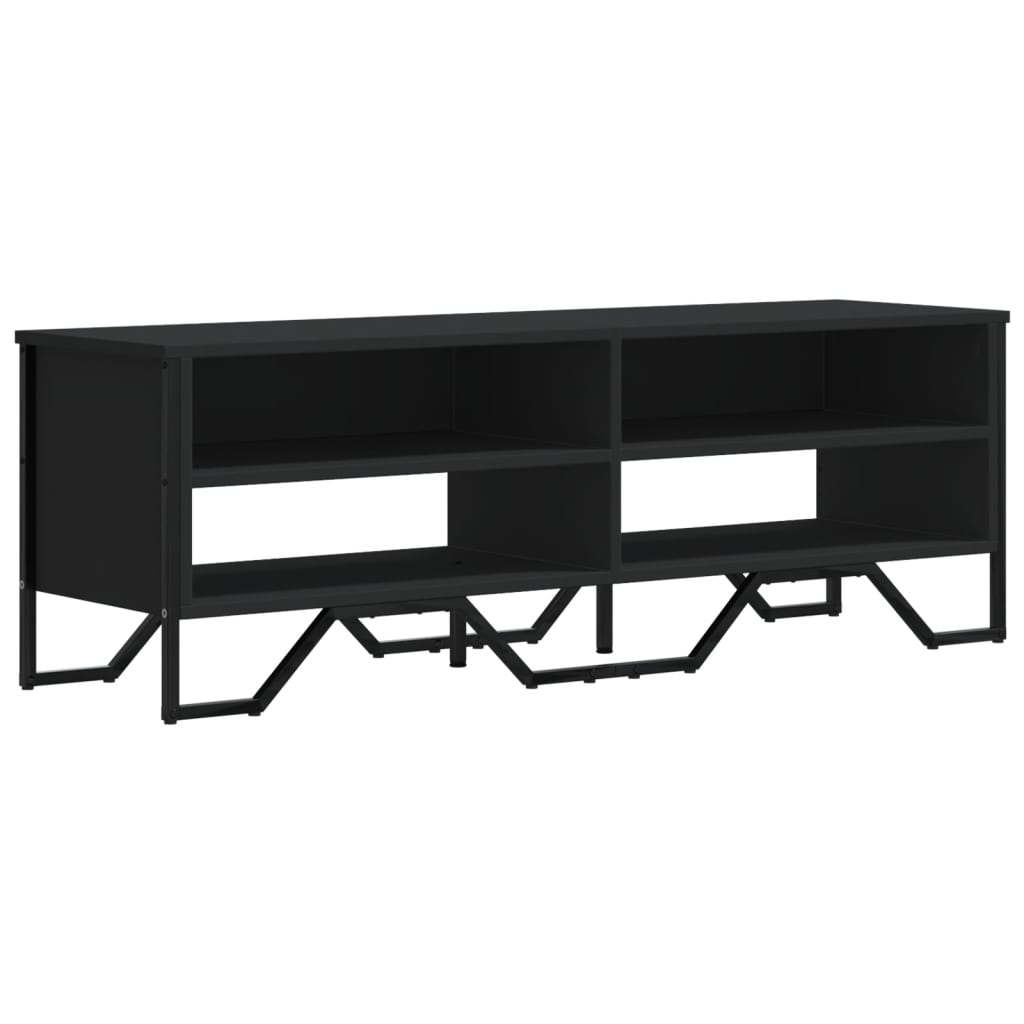 Tv-meubel 122x34x41 cm bewerkt hout zwart