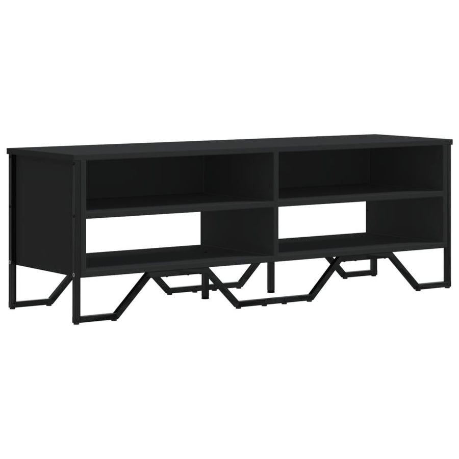 Tv-meubel 122x34x41 cm bewerkt hout zwart