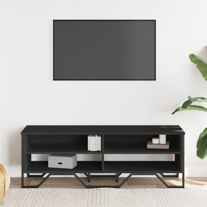 Tv-meubel 122x34x41 cm bewerkt hout zwart