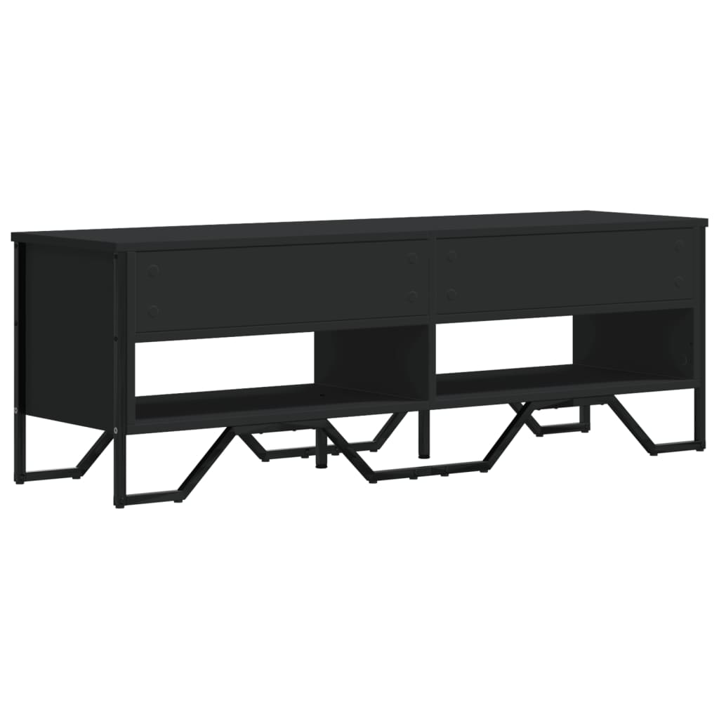 Tv-meubel 122x34x41 cm bewerkt hout zwart