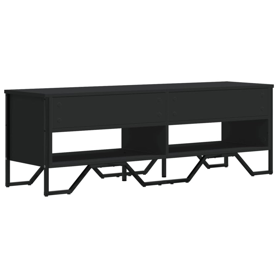 Tv-meubel 122x34x41 cm bewerkt hout zwart