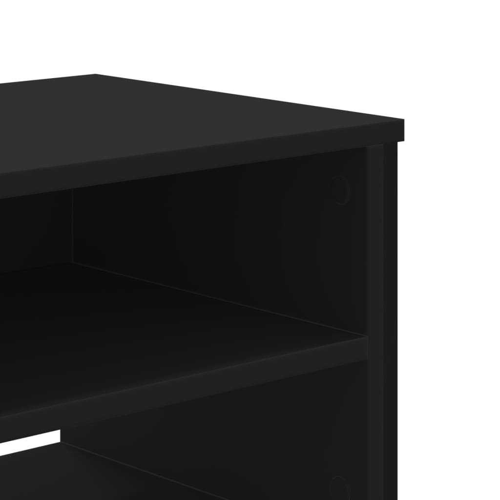 Tv-meubel 122x34x41 cm bewerkt hout zwart