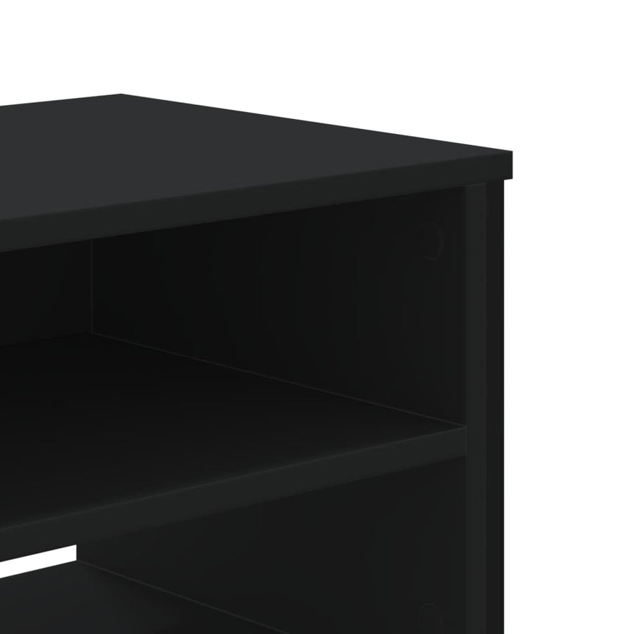 Tv-meubel 122x34x41 cm bewerkt hout zwart