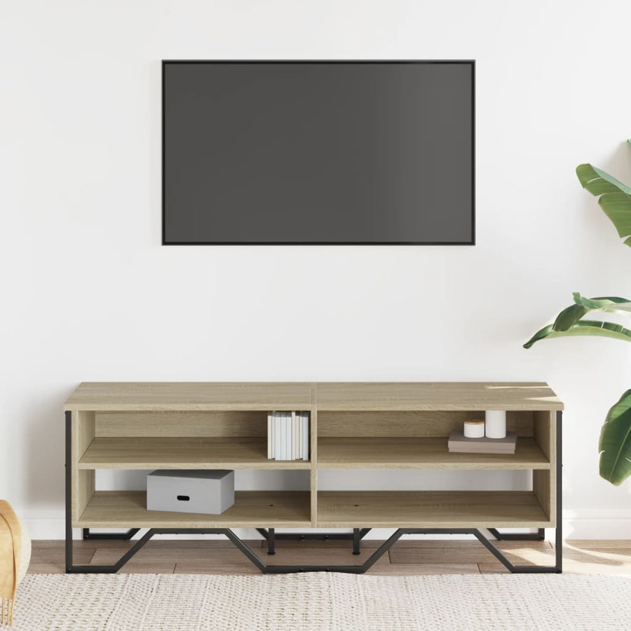 Tv-meubel 122x34x41 cm bewerkt hout sonoma eikenkleurig