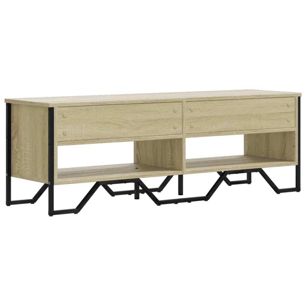 Tv-meubel 122x34x41 cm bewerkt hout sonoma eikenkleurig