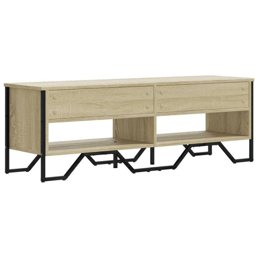 Tv-meubel 122x34x41 cm bewerkt hout sonoma eikenkleurig