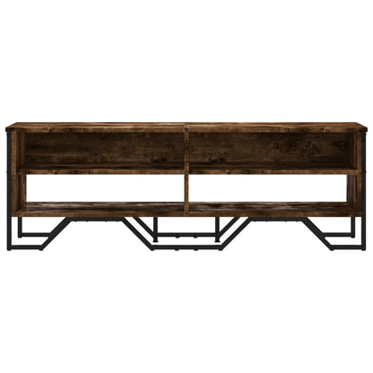 Tv-meubel 122x34x41 cm bewerkt hout gerookt eikenkleurig