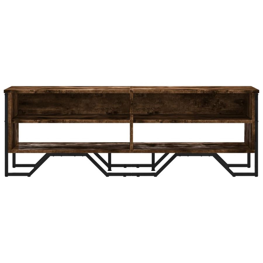 Tv-meubel 122x34x41 cm bewerkt hout gerookt eikenkleurig