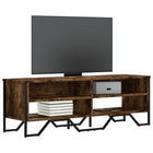 TV cabinet 122x34x41 cm engineered wood smoked oak look