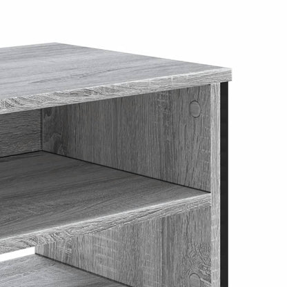 Tv-meubel 122x34x41 cm bewerkt hout grijs sonoma eikenkleurig