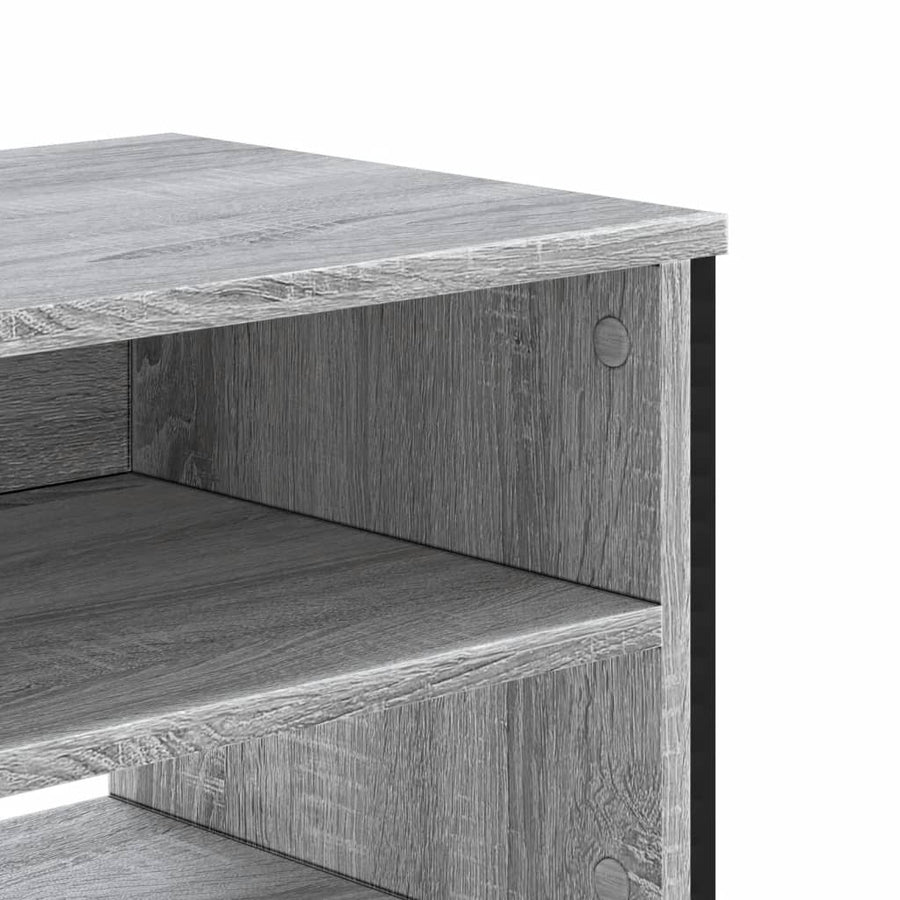 Tv-meubel 122x34x41 cm bewerkt hout grijs sonoma eikenkleurig