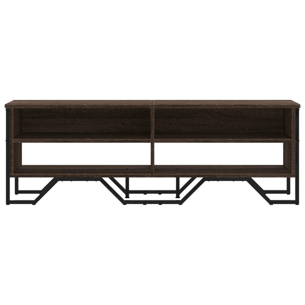 Tv-meubel 122x34x41 cm bewerkt hout bruin eikenkleurig