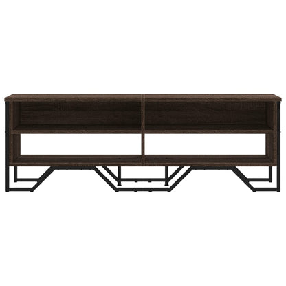 Tv-meubel 122x34x41 cm bewerkt hout bruin eikenkleurig