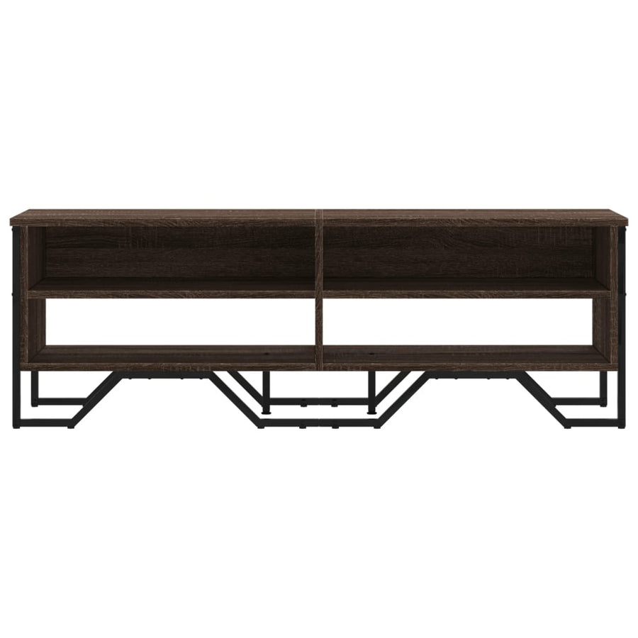 Tv-meubel 122x34x41 cm bewerkt hout bruin eikenkleurig