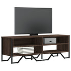 TV cabinet 122x34x41 cm engineered wood brown oak-look